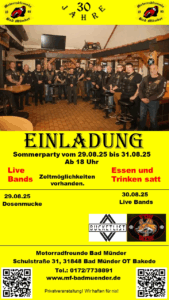 Sommerparty - 30 Jahre - Motorradfreunde Bad Münder